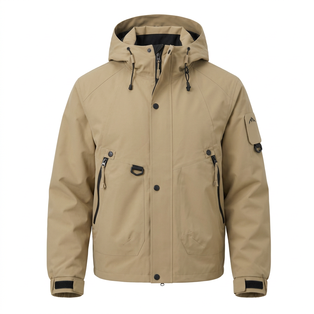 Men's Waterproof Rain Jacket – Lightweight, Adjustable Hood, Relaxed Fit