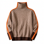 Women's Contrast Stripe Roll Neck Jumper
