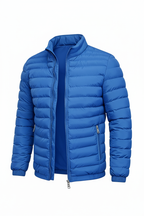 Men's Puffer Jacket - Royal Blue Side