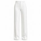 White straight-leg trousers