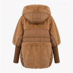 Women's Faux Fur Hooded Coat for Insulated Autumn Wear