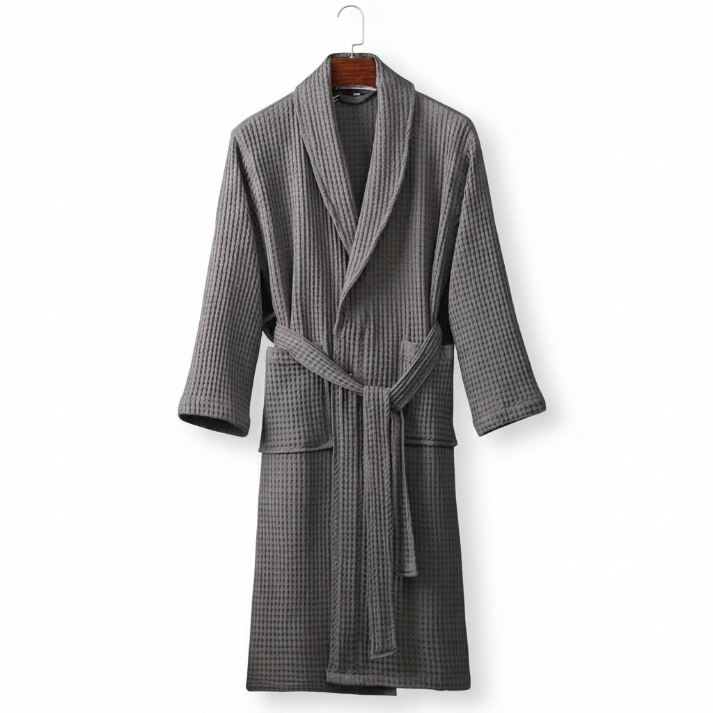 Unisex Soft Dressing Gown - Comfortable Tie-Waist Design for Everyday Use