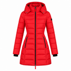Women's Hooded Quilted Puffer Jacket with Cotton Insulation