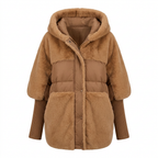 Women's Faux Fur Hooded Coat for Insulated Autumn Wear