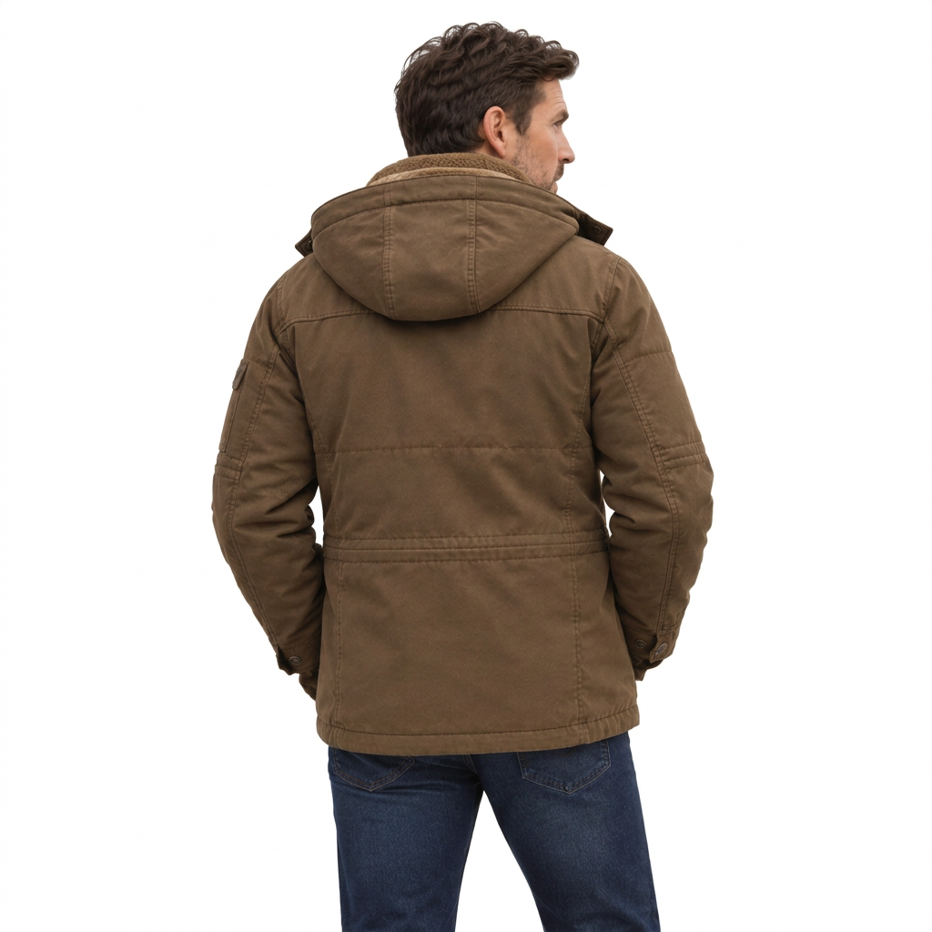 Men's Waterproof Winter Jacket – Hooded & Fleece-Lined