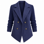 Casual Blazer Coat - Soft Ribbed Fabric, Versatile All-Season Style
