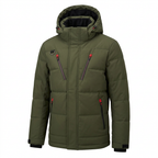 Men's Detachable Hood Down Parka - Lightweight Warmth and Packable Design
