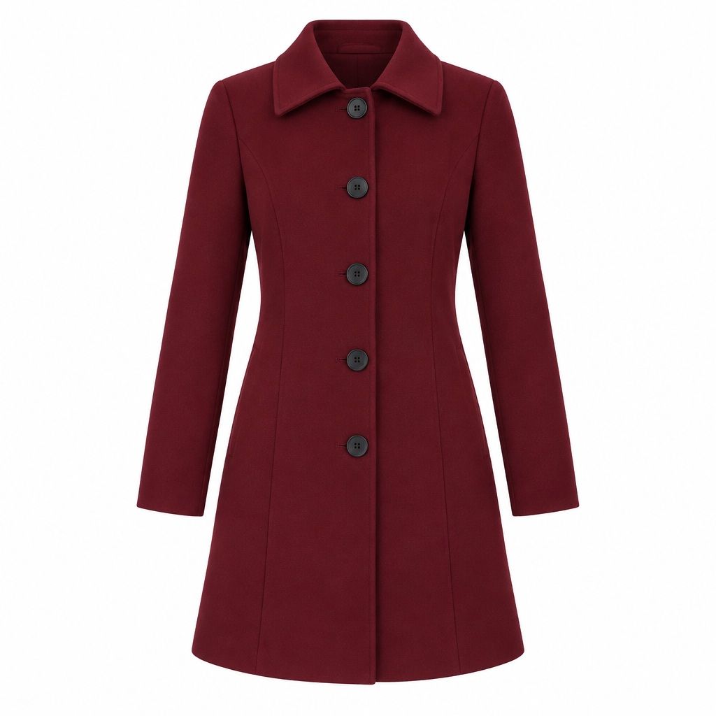 Women's Single Breasted Trench Coat - Tailored A-Line Design