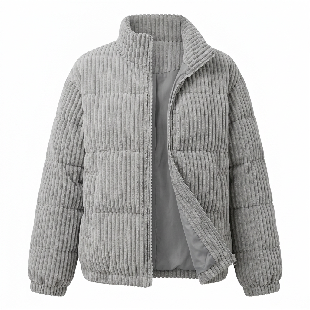 Women's Corduroy Winter Coat - Warm Everyday Style