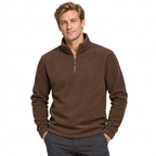 Men’s Quarter-Zip Fleece Jumper – Stand Collar & Regular Fit