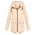 Apricot hooded rain jacket