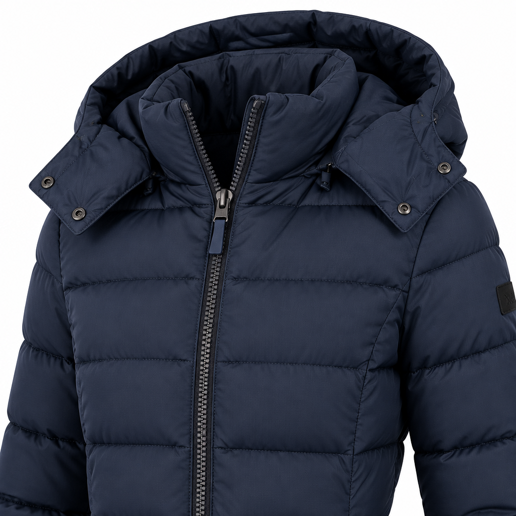 Women's Hooded Quilted Puffer Jacket with Cotton Insulation