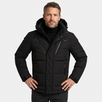 Men's Detachable Hood Down Parka - Lightweight Warmth and Packable Design