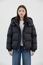 Padded Hooded Coat - modell framifrån