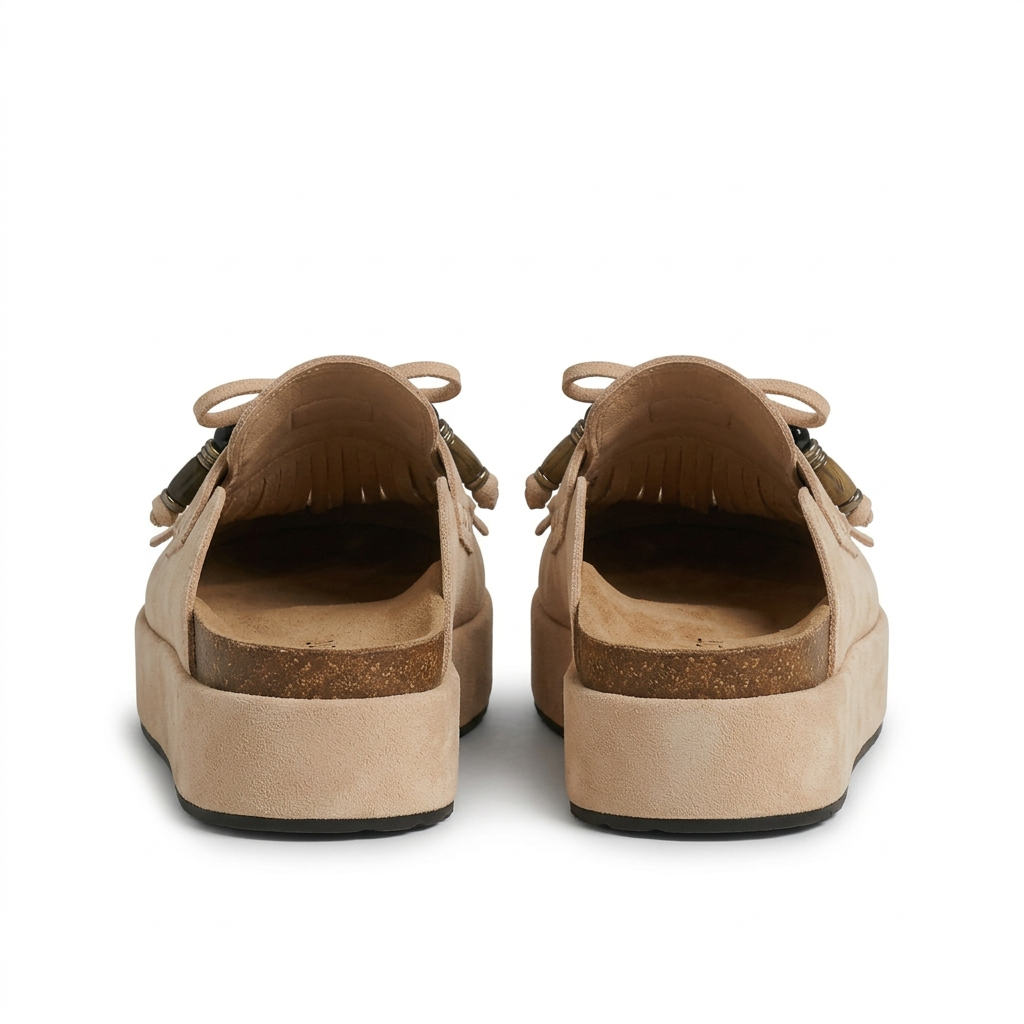 Women's Leather Sandals with Round Toe