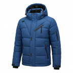 Men's Detachable Hood Down Parka - Lightweight Warmth and Packable Design