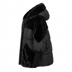 Women's Faux Fur Hooded Coat for Insulated Autumn Wear