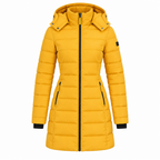 Women's Hooded Quilted Puffer Jacket with Cotton Insulation
