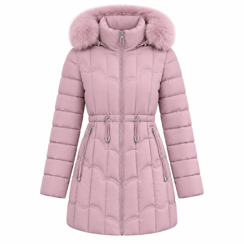 Mid Length Women's Parka Coat – Warm Quilted Insulation