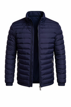 Men's Puffer Jacket - Navy Front