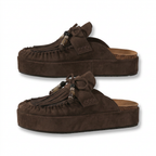 Women's Leather Sandals with Round Toe