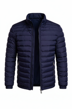 Men's Puffer Jacket - Navy Front
