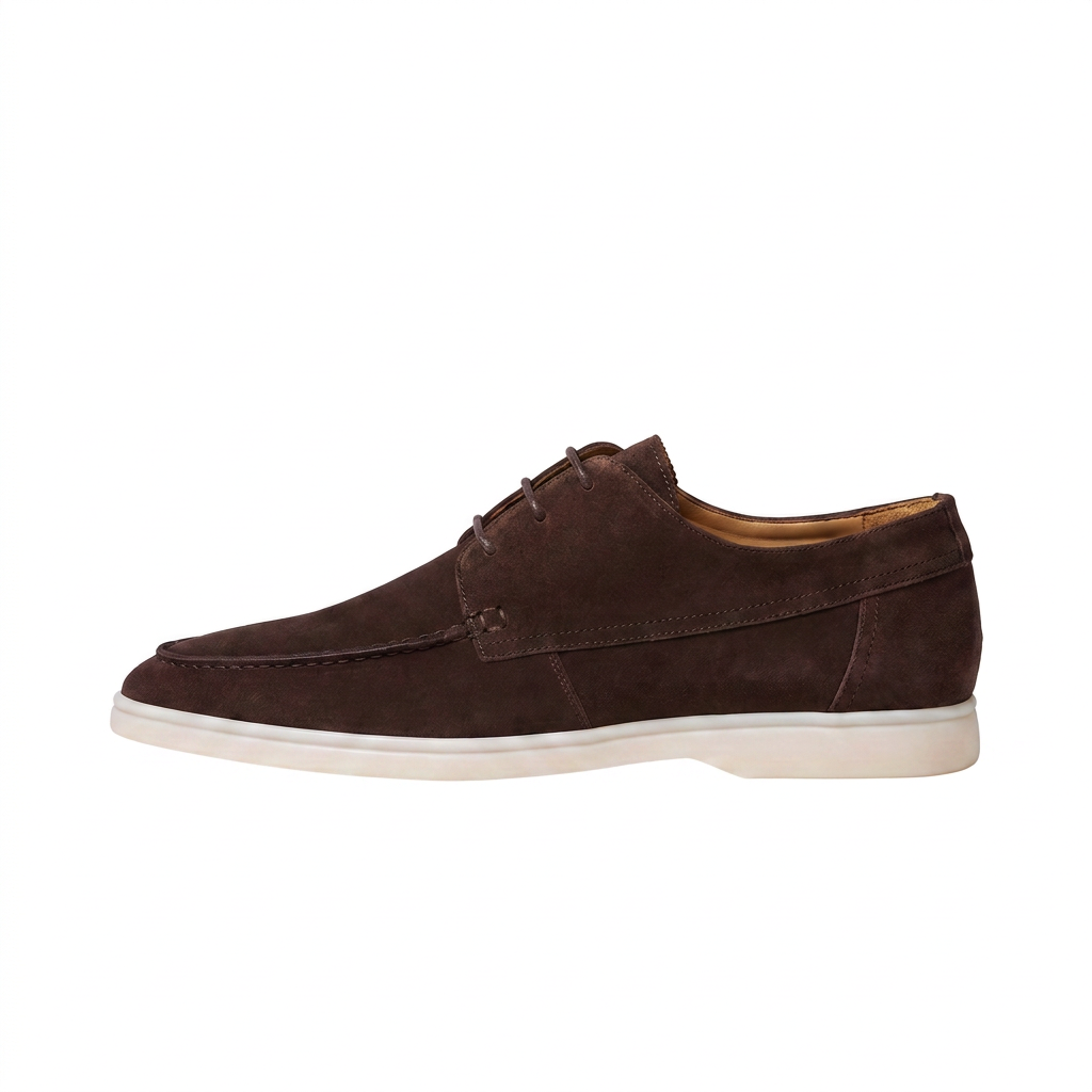 Men's Classic Suede Lace-Up Loafers