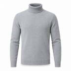Men's Knit Turtleneck Sweater - Warm Pullover for Casual Winter Style