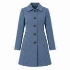 Women's Single Breasted Trench Coat - Tailored A-Line Design
