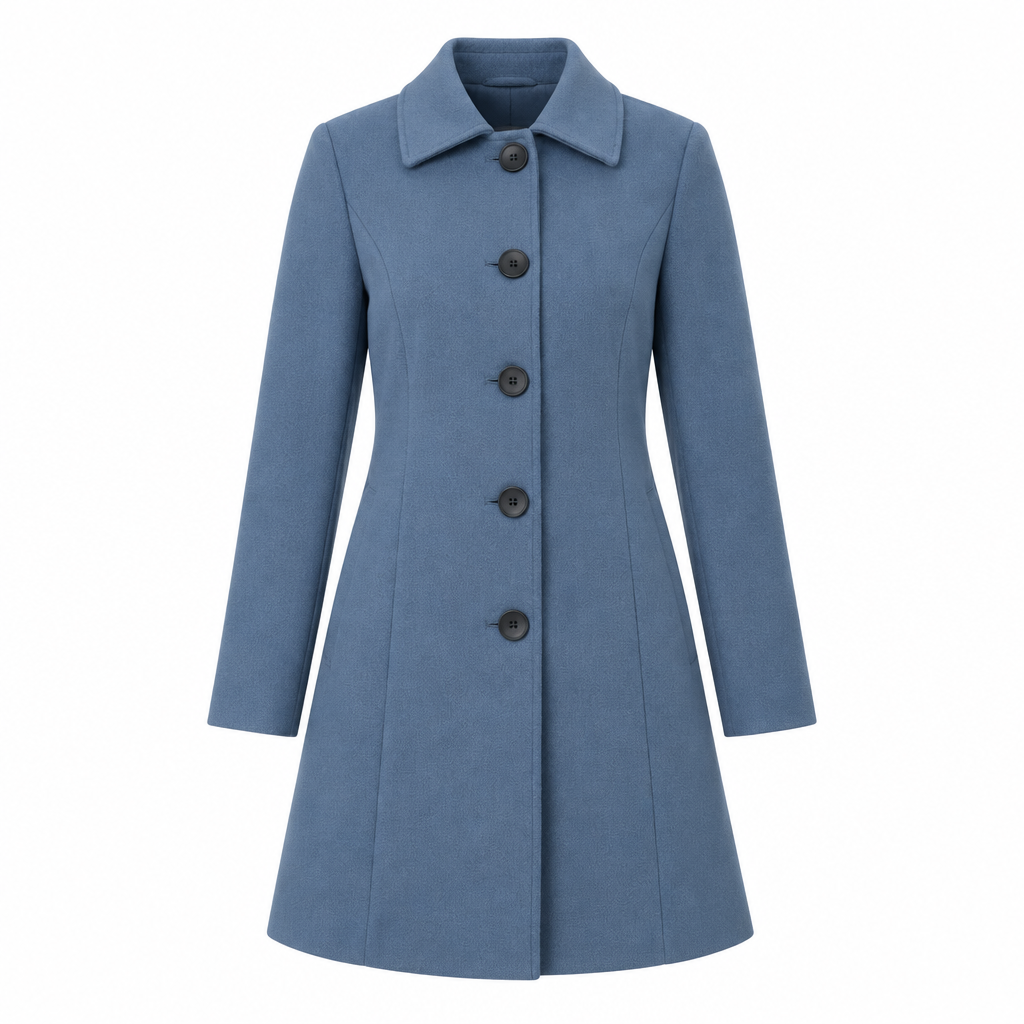 Women's Single Breasted Trench Coat - Tailored A-Line Design