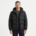 Men’s Hooded Puffer Jacket - Front Zip