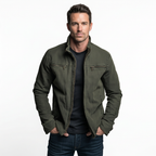 Men's Vintage Zip Jacket Stand Collar Autumn Winter Layer