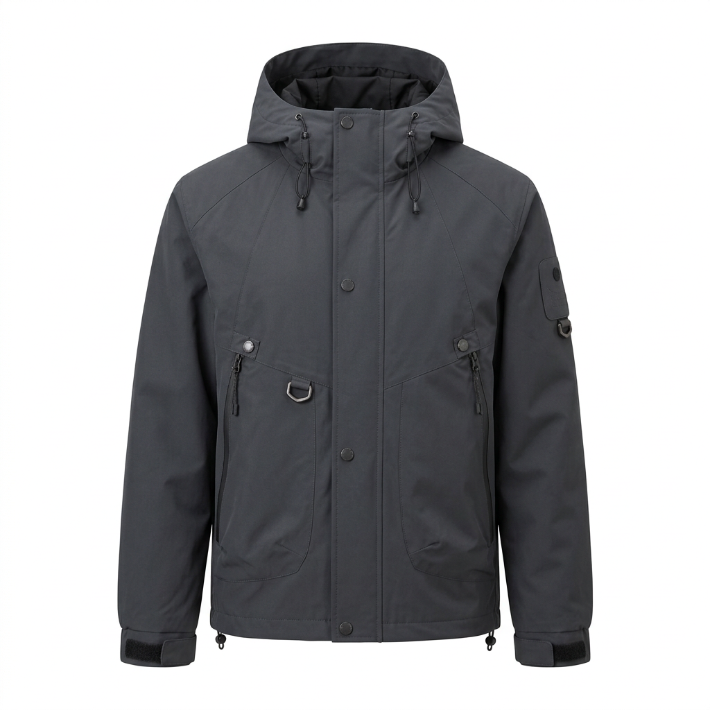 Men's Waterproof Rain Jacket – Lightweight, Adjustable Hood, Relaxed Fit