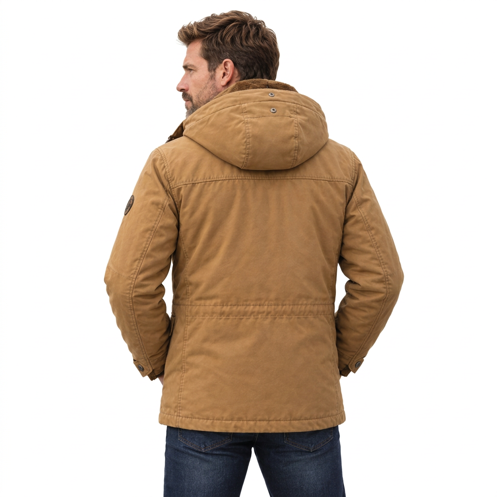 Men's Waterproof Winter Jacket – Hooded & Fleece-Lined