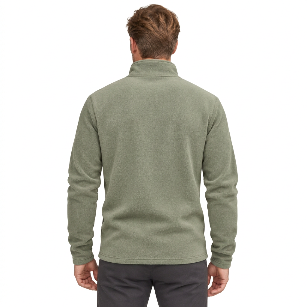 Men’s Quarter-Zip Fleece Jumper – Stand Collar & Regular Fit