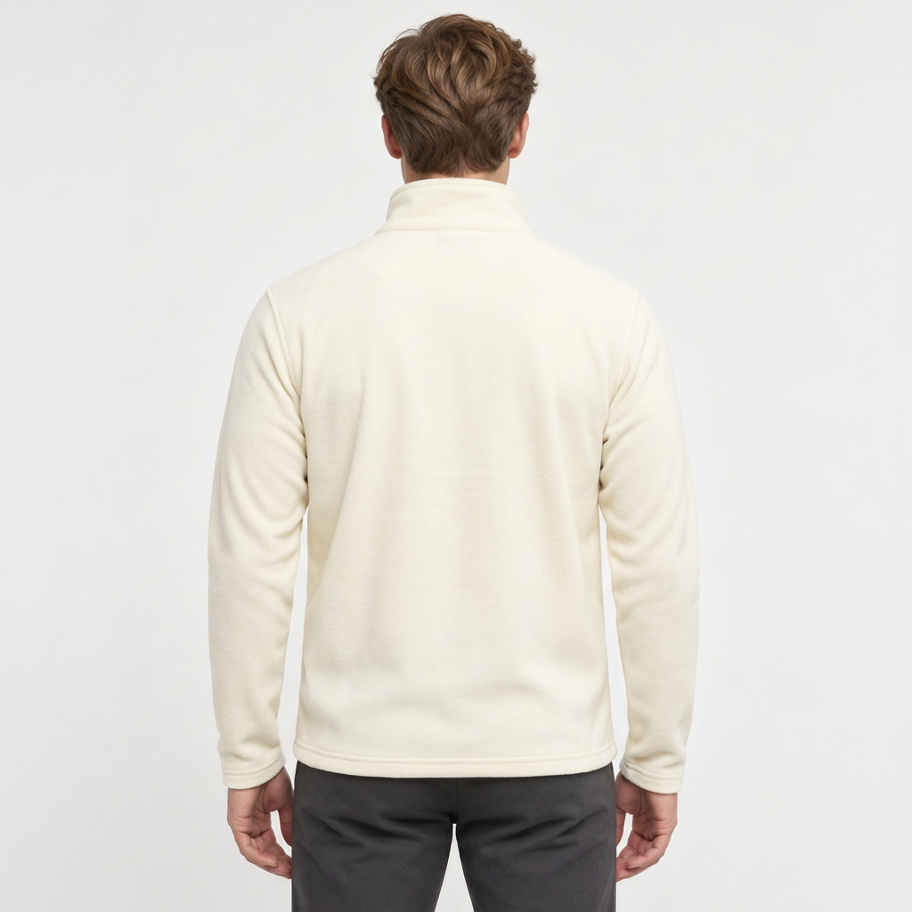 Men’s Quarter-Zip Fleece Jumper – Stand Collar & Regular Fit