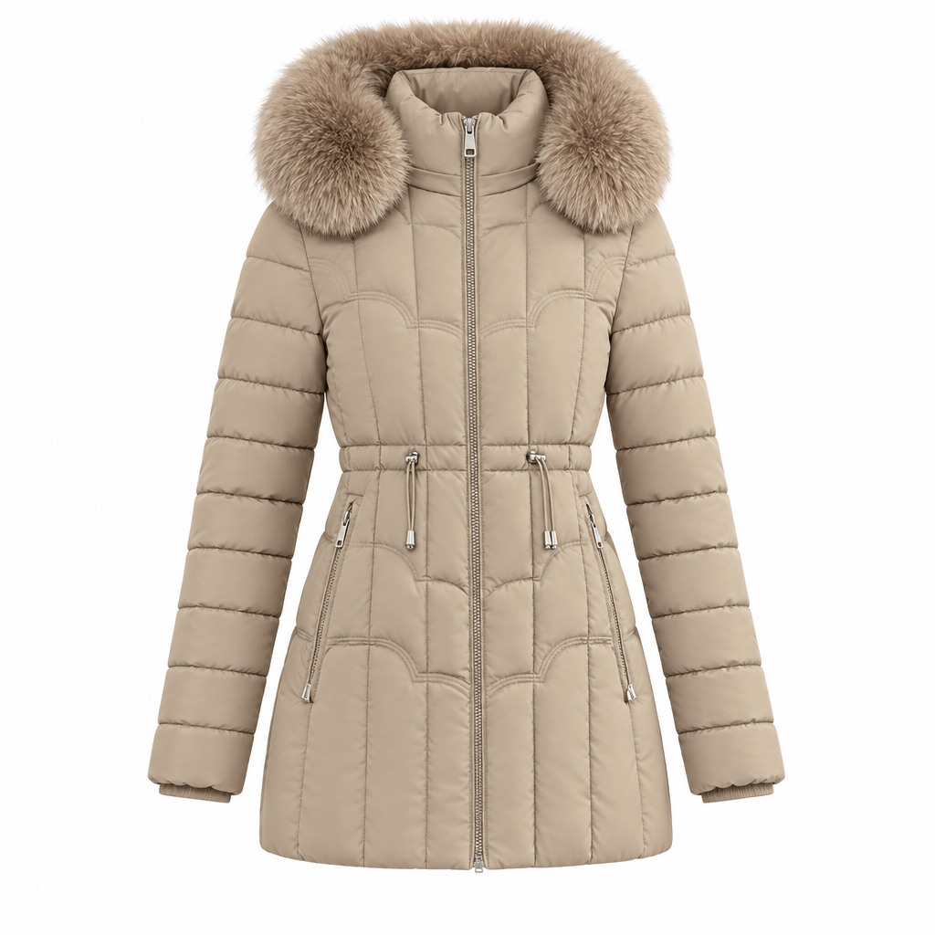 Mid Length Women's Parka Coat – Warm Quilted Insulation