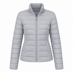 Women's Lightweight Down Puffer Jacket with Stand Collar