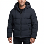 Men's Waterproof Insulated Winter Jacket with Adjustable Hood