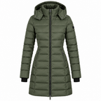Women's Hooded Quilted Puffer Jacket with Cotton Insulation