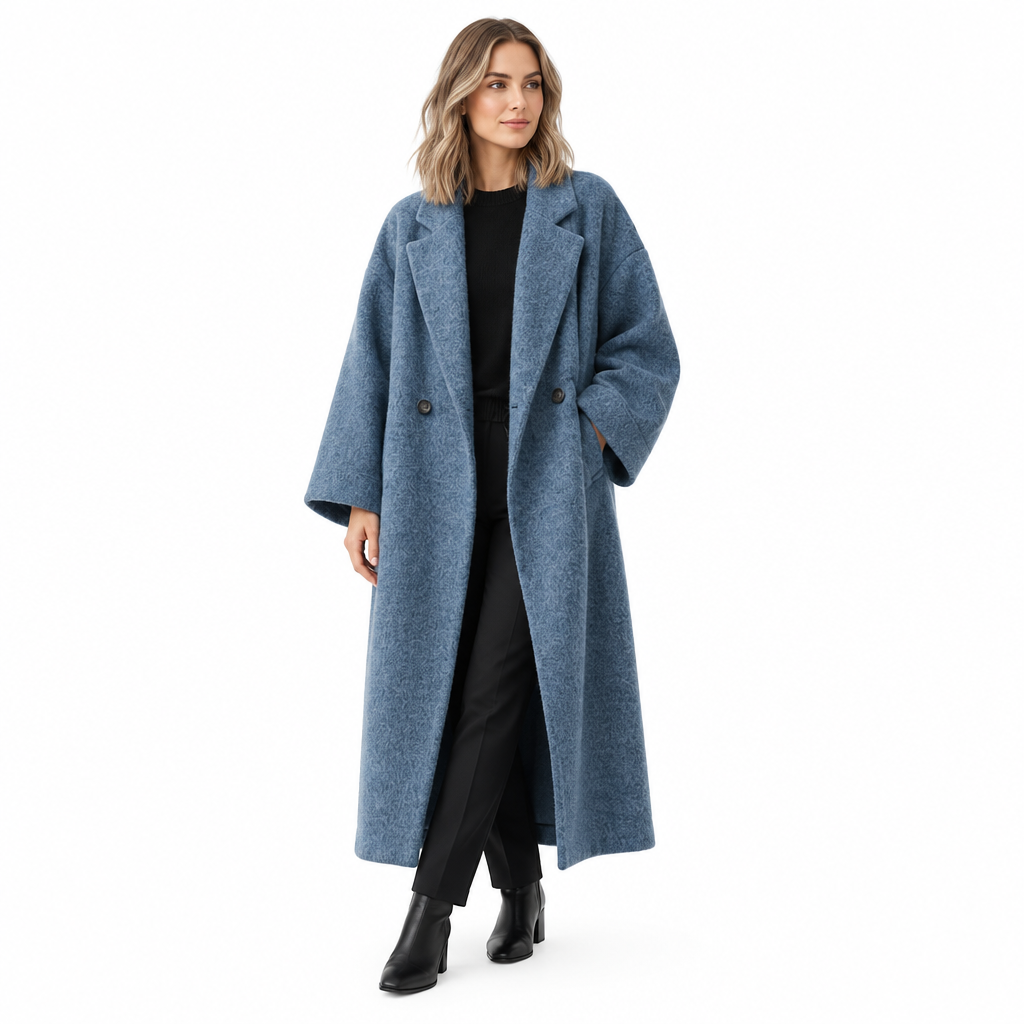 Winter Overcoat - Comfortable Cotton Blend Long Coat for Women
