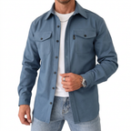 Classic Shirt Jacket with Flap Chest Pockets