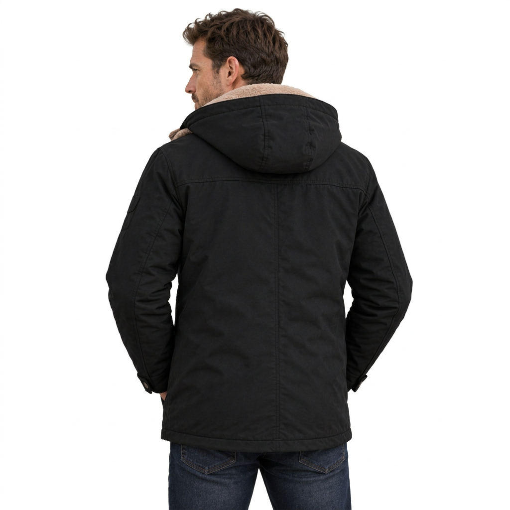 Men's Waterproof Winter Jacket – Hooded & Fleece-Lined
