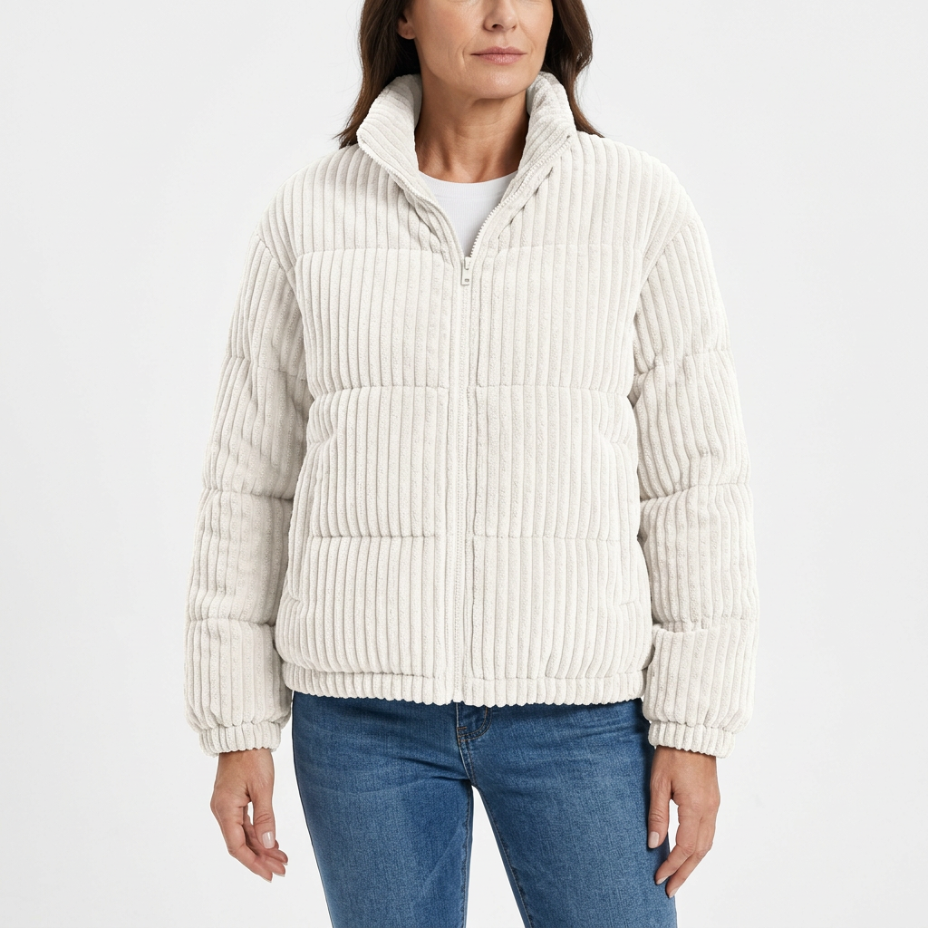 Women's Corduroy Winter Coat - Warm Everyday Style