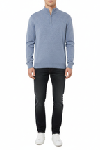 Knit Zip-Front Sweater - modell framifrån