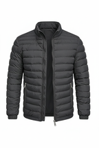 Men's Puffer Jacket - Dark Gray Side