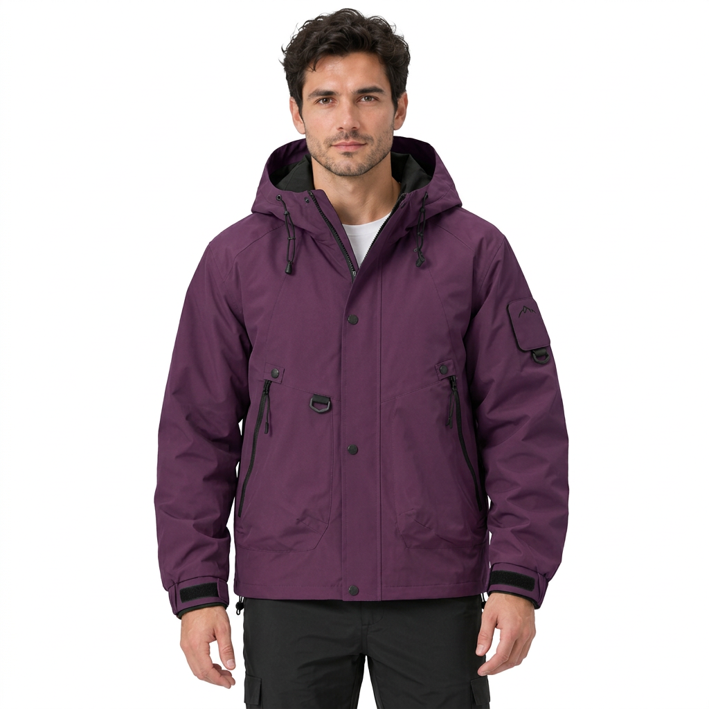 Men's Waterproof Rain Jacket – Lightweight, Adjustable Hood, Relaxed Fit
