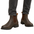 Men's Waterproof Chelsea Boots with Pull Tabs and Lug Sole