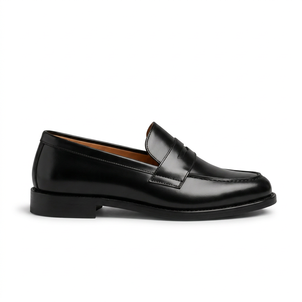 Men’s Leather Penny Loafers – Classic Formal Smart Casual Shoes