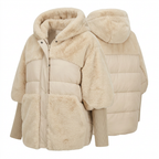 Women's Faux Fur Hooded Coat for Insulated Autumn Wear